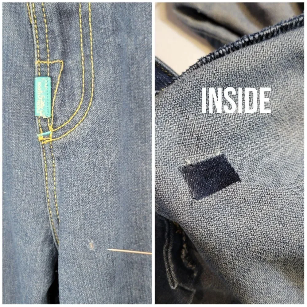 LRG Colorful Embroidered Wide Leg Baggy Denim Jeans